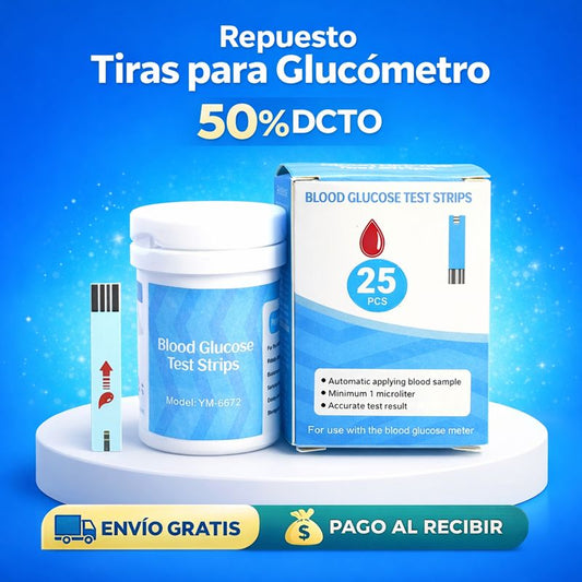 Tiras Reactivas Glucómetro ~ Ten el repuesto listo y sigue con tu día sin preocupaciones!