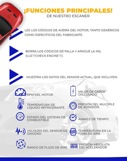 Scanner OBD2 - Detecta fallas antes de que sean un problema
