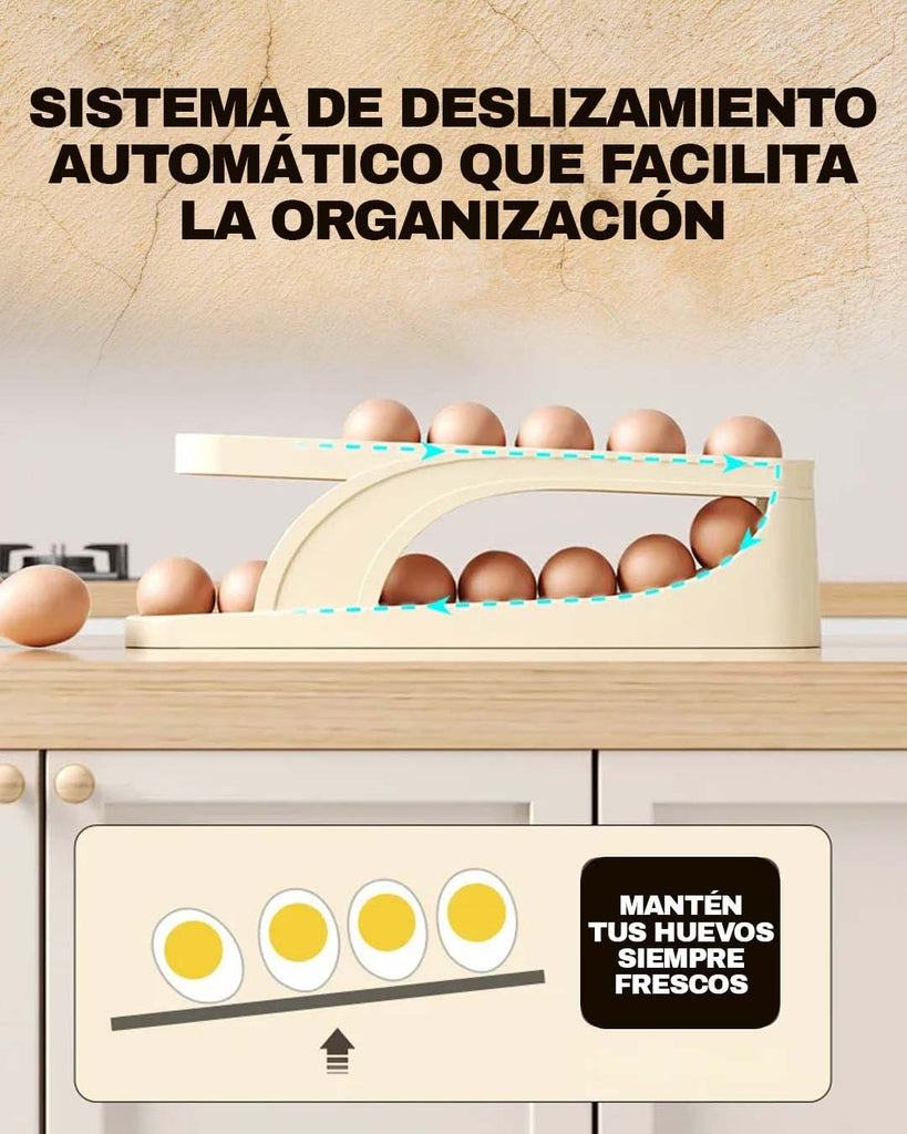 🥚Pack 2 Organizadores Rodantes para 14 Huevos