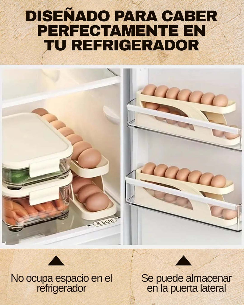 🥚Pack 2 Organizadores Rodantes para 14 Huevos