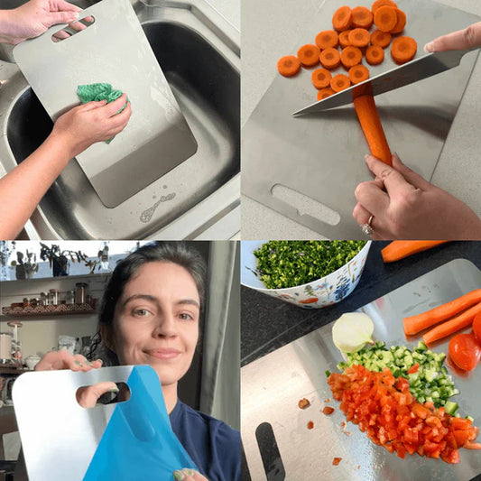 Tabla Acero Inoxidable™  Durabilidad y limpieza para cada corte.