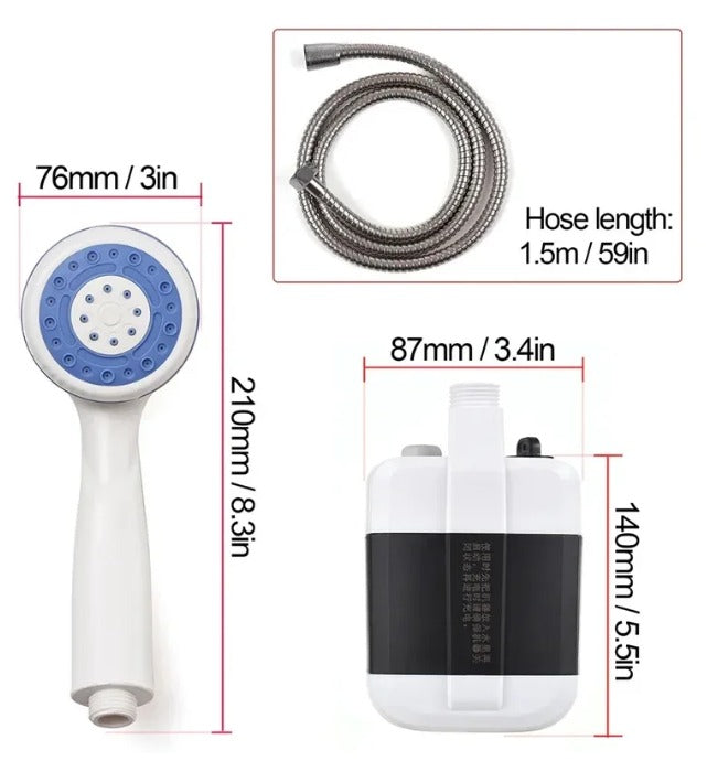 SiempreAgua™ 🚿🔋 Ducha Portátil Recargable - ¡Siempre lista, cuando y donde la necesites!