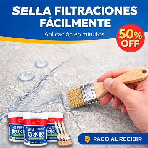 Pack 3 ADHESIVO TRANSPARENTE TAPA GOTERA + 3 brochas de regalo🎁