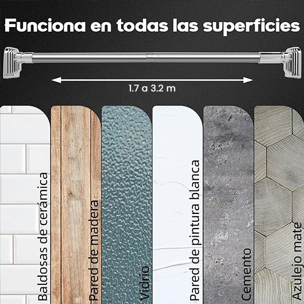 Barra Ajustable de Acero Inoxidable