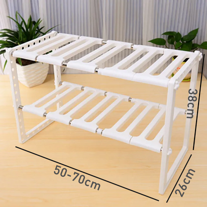 SpaceMax™ Organizador Doble Repisa y Adaptable