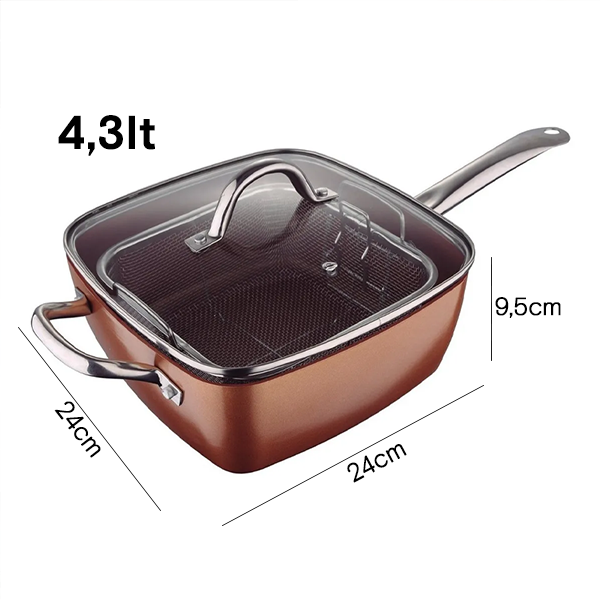 MultiCopper™ - Fríe, saltea, cocina al vapor y hornea