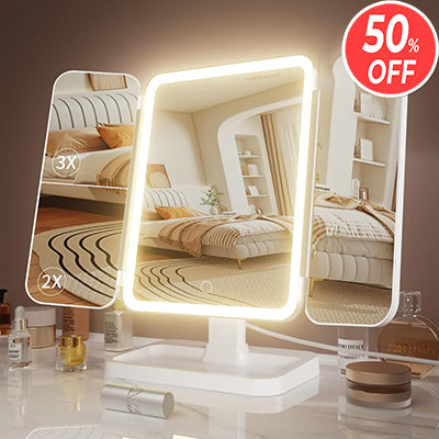 Espejo Led Triple LumiBelle ™  ¬ Para verte radiante en cualquier lugar 💄