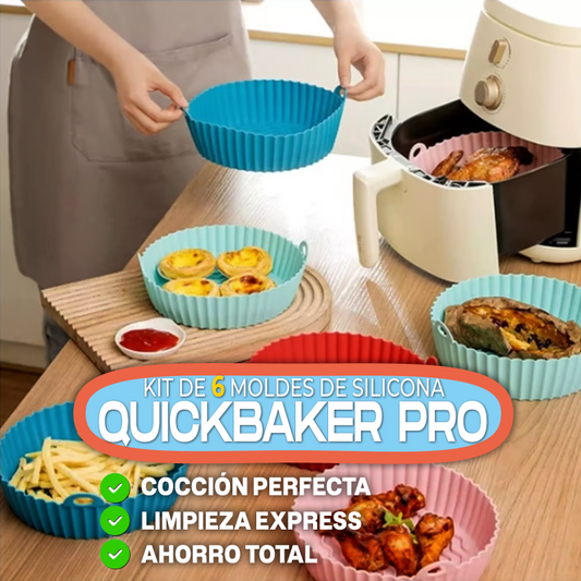 Kit de 6 moldes de silicona reutilizables QUICKBAKER PRO