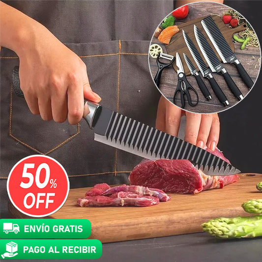 Set de 4 cuchillos + pelador y tijera🇨🇱