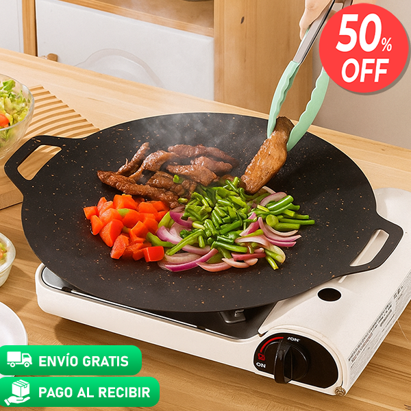 Disco Antiadherente de 30 cm - Conserva los jugos y realza el sabor 😋