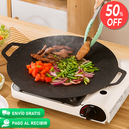 Disco Antiadherente de 30 cm - Conserva los jugos y realza el sabor 😋