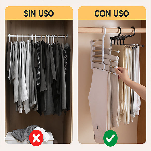 Pack x3 Colgador 5 en 1™ - Organiza tu ropa y gana espacio!