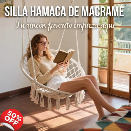 🌴 Silla Hamaca de Macramé – Tu rincón favorito empieza aquí