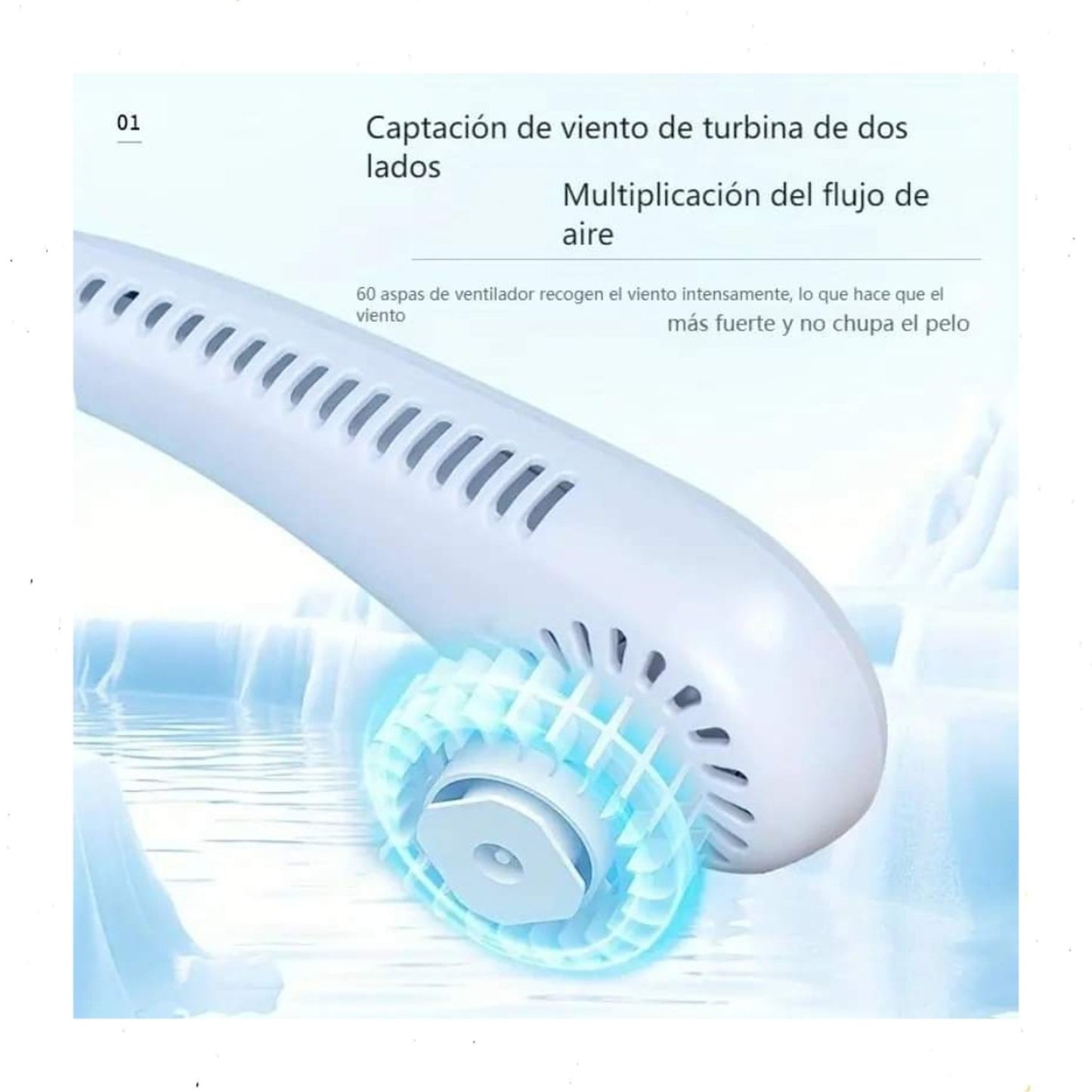 Ventilador Cuello Portátil Recargable