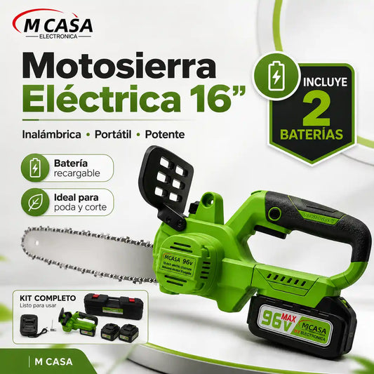 Motosierra Inalámbrica 16” MCASA⚡2 Baterías🔋