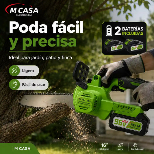 Motosierra Inalámbrica 16” MCASA⚡2 Baterías🔋