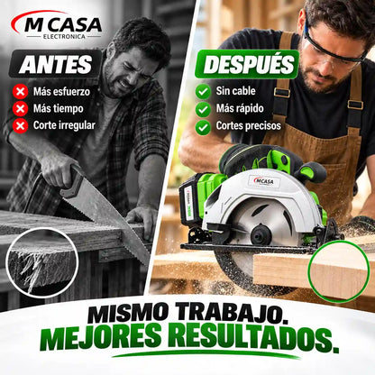 Sierra Circular Inalámbrica MCASA  2 Baterías | Incluye 3 discos de regalo 🎁